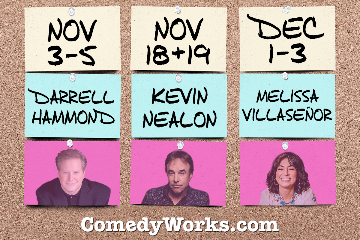 The new season of @nbcsnl starts this Saturday...and LIVE from Denver we have three former cast members coming to Comedy Works South very soon! @DarrellCHammond @kevin_nealon @melissavcomedy 👇 🎟: comedyworks.com/shows/calendar…