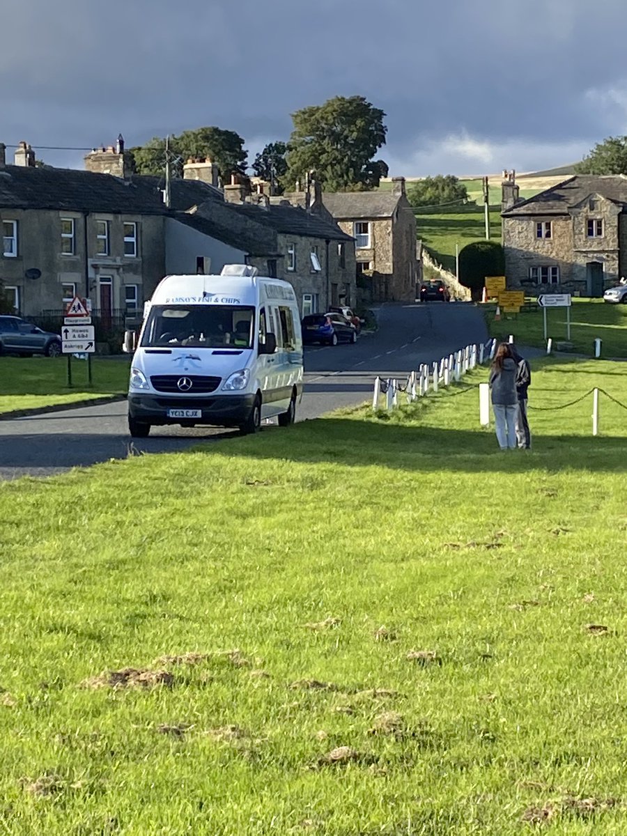 Home alone today so I walked to Bainbridge for a fish tea from <a href="/RamsayAnd/">Ramsay's Fish and Chip Van</a>