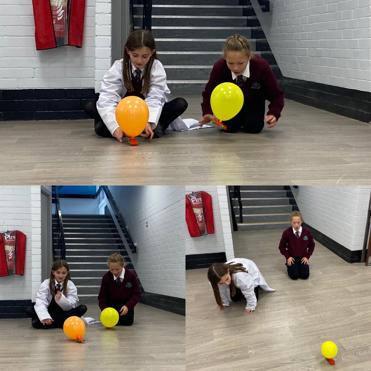 fhssciencedept's tweet photo. Today’s session with Science Squad was incredible! We had everything from giant marble run and balloon car racing to robotic ducks and microscopy! Listening to everyone’s own theories on the density ball demonstrations was very interesting @flinthigh #learningtoexcel https://t.co/DFCFUYfQmE