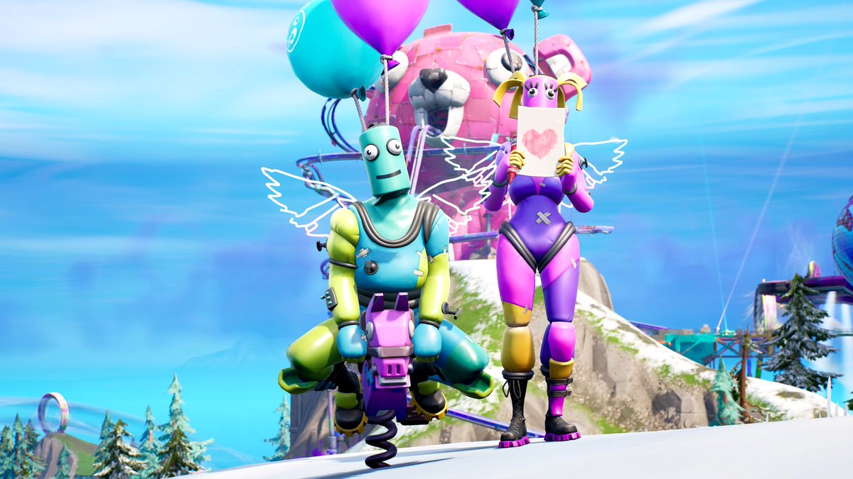 FishyPatrol's tweet photo. Happy 5th Birthday @FortniteGame! 🥳 Every party is complete with some friends, balloons and (most importantly) PIZZA! 🍕 #FNBR5 #Fortnite #Fortography https://t.co/ny6iLKAJyt