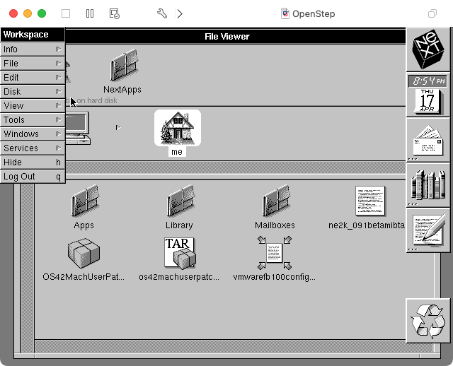 gingerbeardman's tweet image. Looking back... #next #openstep #vmware #esxi