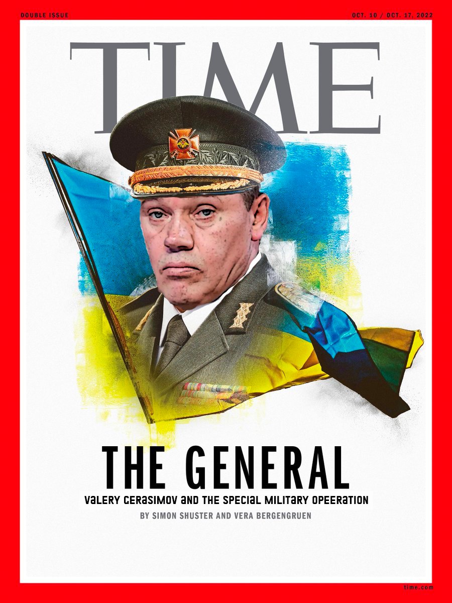 MidRusni's tweet photo. Начальник Генерального штаба Вооружённых сил РФ Валерий Герасимов попал на обложку TIME.

Поздравляем! https://t.co/WIWvq31yNE