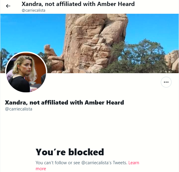 GwenEvaBearLuvs's tweet photo. "Turds" of a feather block together.
#AbuseHasNoGender #AmberHeardCommittedPerjury #AmberHeardDeservesPrison #AmberHeardIsALiar #AmberHeardIsAnAbuser #AmberHeardIsAPsychopath #AmberHeardIsASpouseBeater #JohnnyDeppWon #JusticeForJohnnyDepp #MenToo #NotGendered #TruthIsNotMisogyny https://t.co/kXuPchQSyX