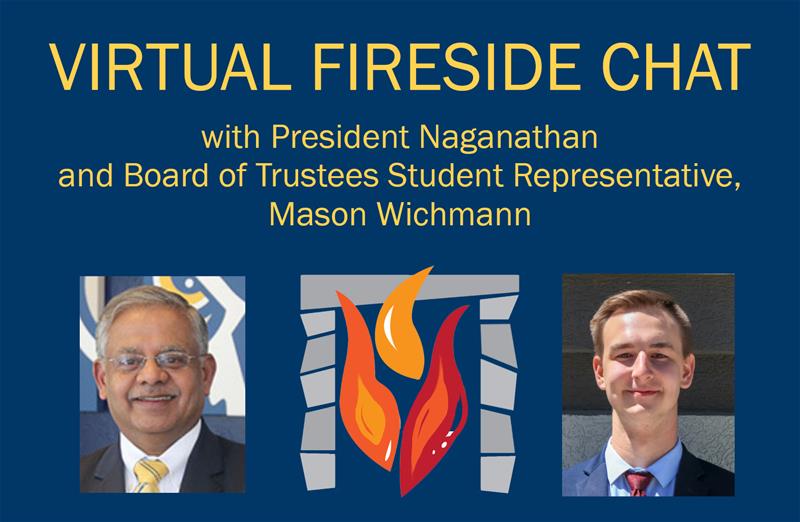 All are invited to a virtual event as President Naganathan and Student Trustee Mason Wichmann kick off the 2022/2023 academic year. 
Date/Time: Wednesday, September 28, 2022, 5:30PM
Location: Online via Zoom
Register at: alumni.oit.edu/events/2022-vi… 
#oregontech75 #virtualfiresidechat