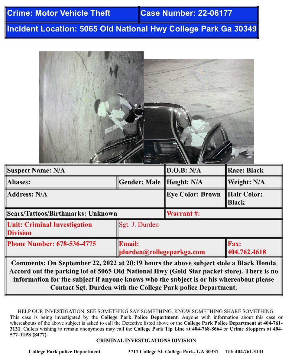 College Park PD tweet media