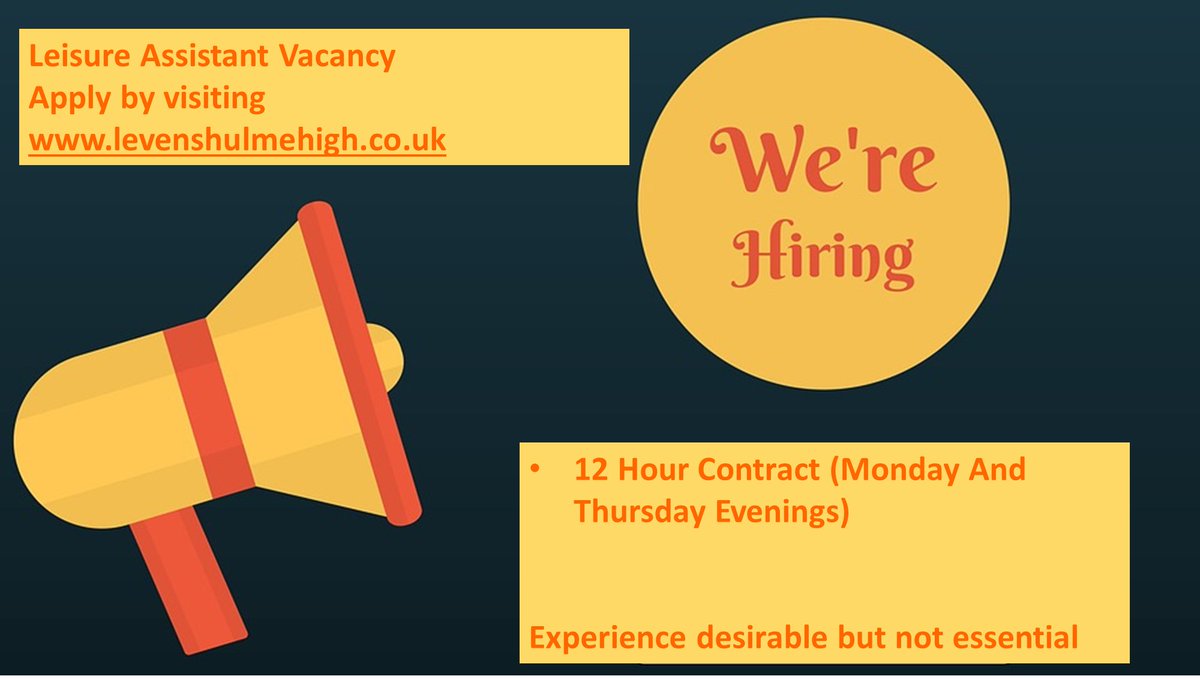 Part time Leisure Assistant Vacancy 12 hours. To apply eltrust.org/careers?i=12 <a href="/_ukactive/">ukactive</a> <a href="/WorkManchester/">Manchester Jobs</a> @JobsMcr <a href="/lovelevenshulme/">Love Levenshulme</a>