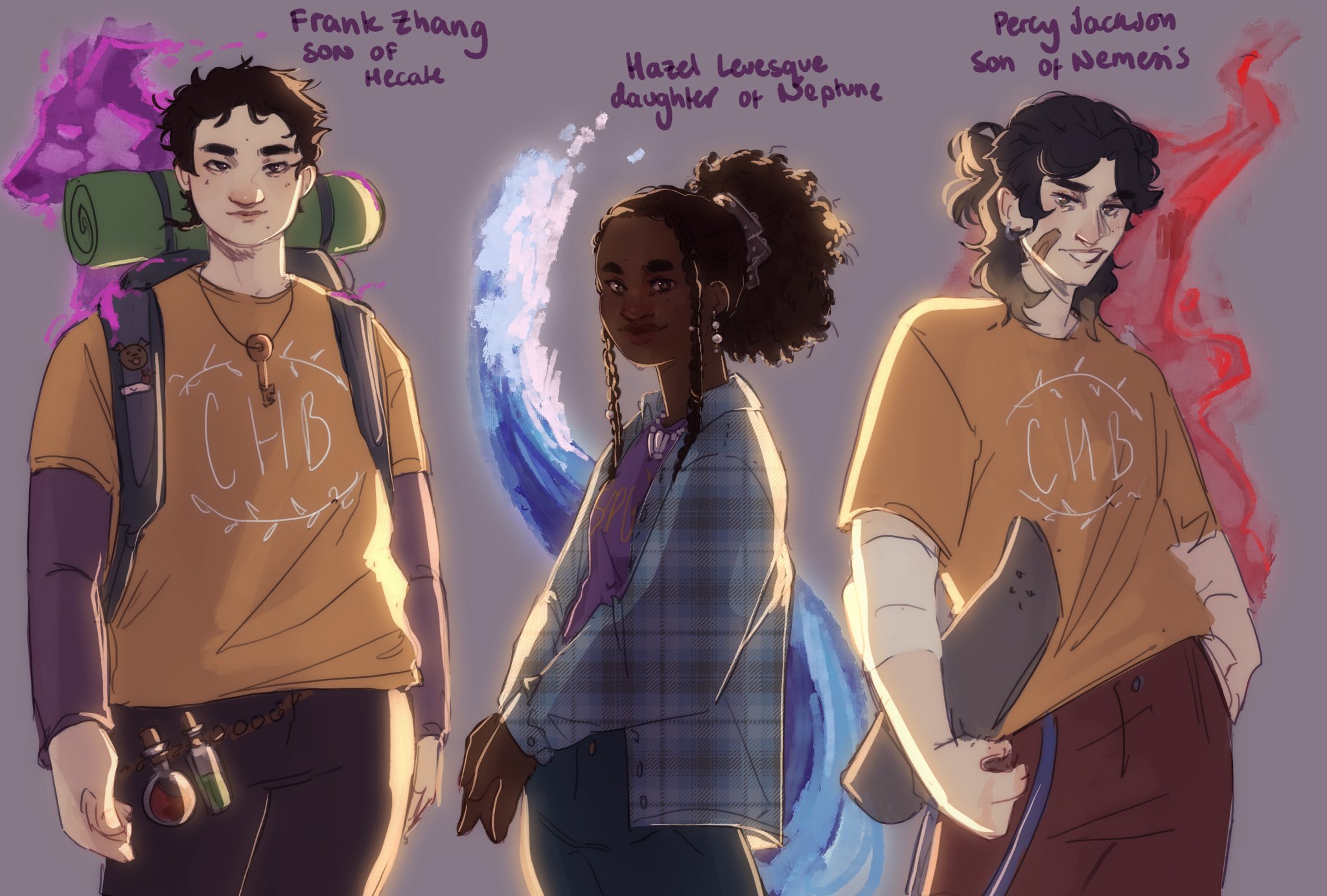 Pip ☁️boygenius era☁️ (o7) on Twitter: "God swap part 2 electric boogaloo # percyjackson #pjofanart #frankzhang #hazellevesque #pjo  https://t.co/c1NCA50AhY" / Twitter