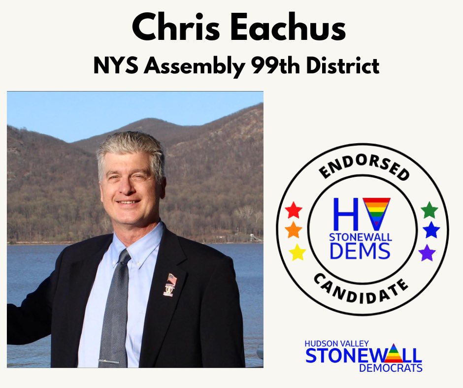 HVSD endorses Chris Eachus for NYS Assembly in the 99th District!  @therealOCNYDems