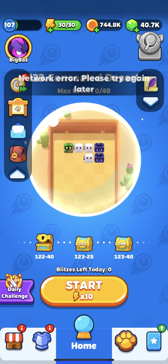 bazzolbrush's tweet photo. @HabbyFun I’m having problems with my PunBall, was fine Sunday and Monday, then today I can’t log on properly. Keep getting error messages as shown in pics, and now I’m set back to level one(1). Luckily@I took photos of all my data… can you help please https://t.co/JM9dLdeKTX