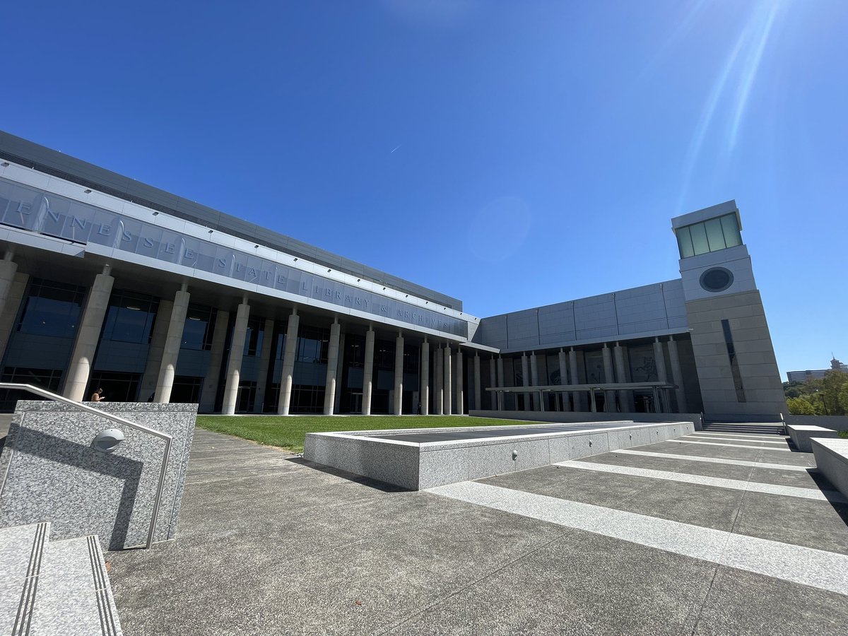 AZ_ERArchivist's tweet photo. Day Two of #BPE2022 at the Tennessee State Library and Archives. What a gorgeous facility! https://t.co/nc4kjxBhdA