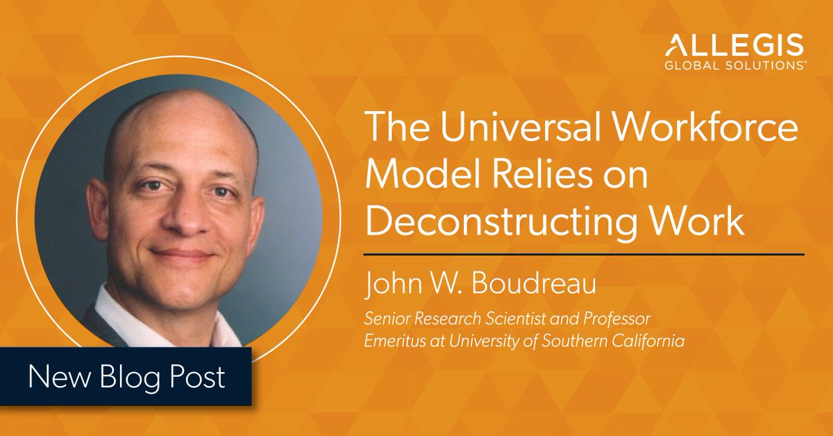 AllegisGlobal's tweet photo. Looking for a better way to get work done? Read about an approach from @johnwboudreau based on #DeconstructingWork and the #UniversalWorkforce model: https://t.co/yrUcBbDjme https://t.co/taoonSdCTt