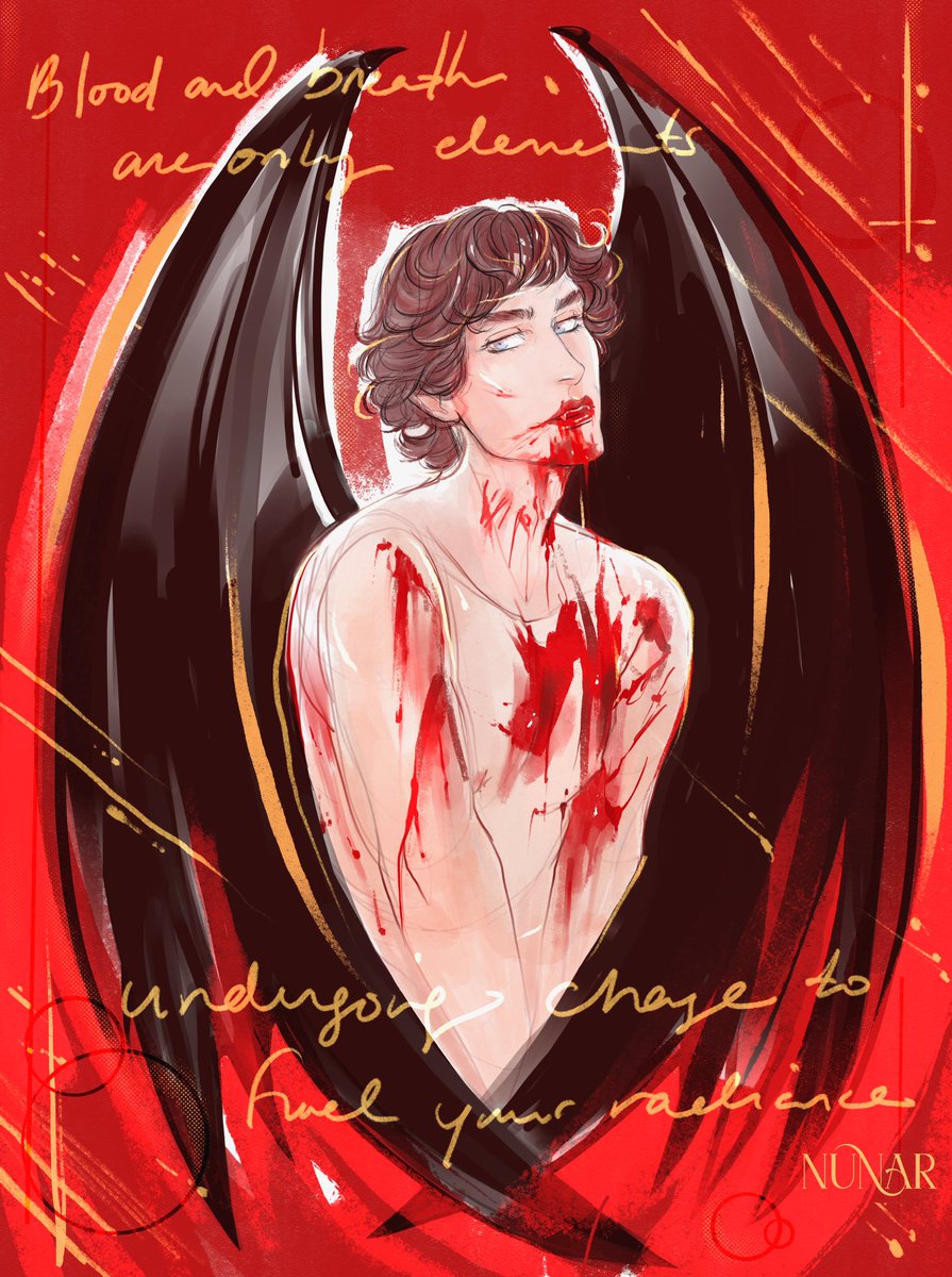 𝘛𝘩𝘪𝘴 𝘪𝘴 𝘮𝘺 𝘣𝘦𝘤𝘰𝘮𝘪𝘯𝘨…🦇🔥🩸 

"You must understand that blood and breath are only elements undergoing change to fuel your radiance. Just as the source of fire is burning."

Vampire #Hannigram AU ✨