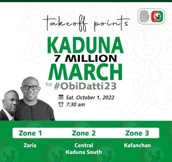 Kaduna dey vex oooh! Mother of all rally go be KD. #Obidatti023 #obidientmovement #OBIDIENTS #kaduna