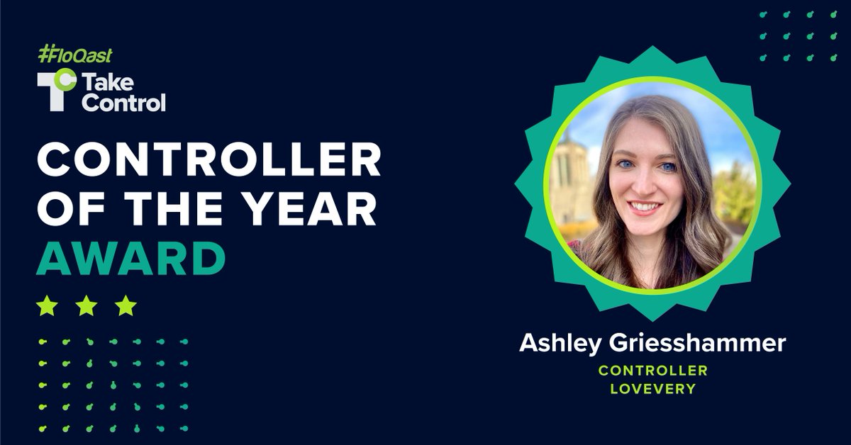 What does it take to be an award-winning controller? Ask Ashley Griesshammer, Controller, Lovevery! She was recognized as FloQast’s inaugural Controller of the Year at #TakeControl. See what it takes to deliver award-winning results: buff.ly/3LQuaCj