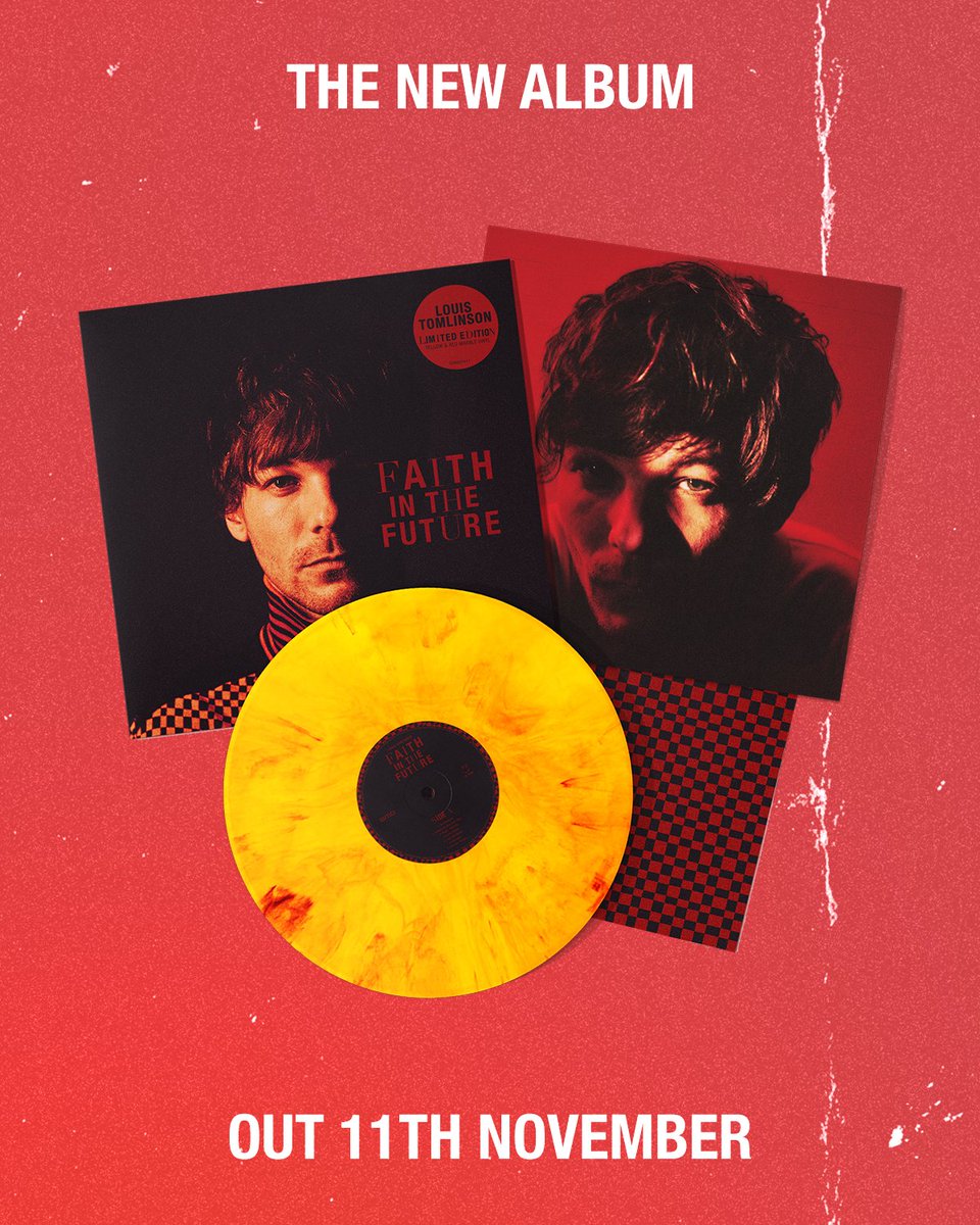 FAITH IN THE FUTURE. Limited Edition Yellow and Red Marble LP 🟡🔴 Available exclusively through Amazon. louist.lnk.to/yellowredvinyl