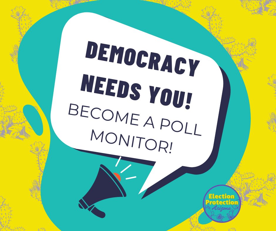 ArizonaResource's tweet image. Don't miss out on our training today! Show up for your community and learn how you can protect democracy with your friends and family! RSVP here: linktr.ee/arizonaresourc…