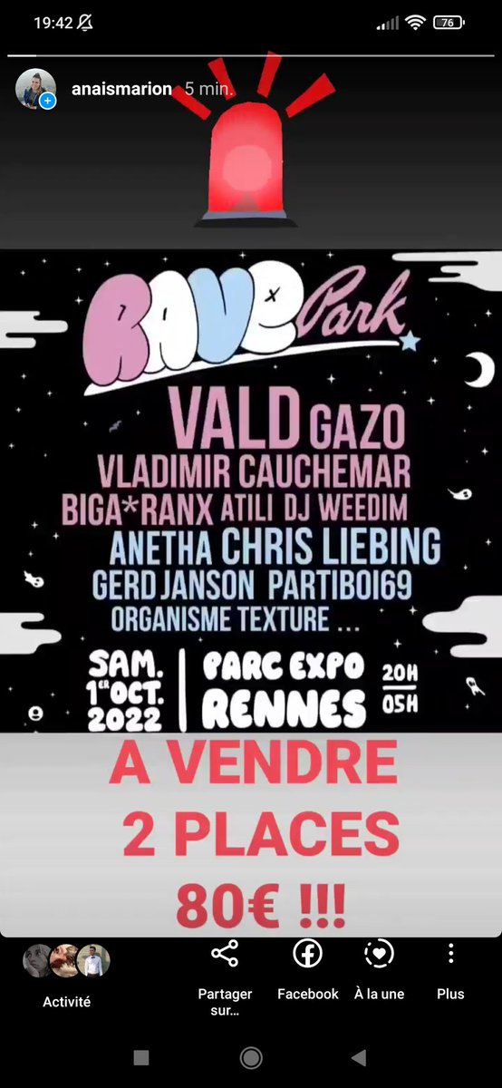 Anaismrn5's tweet photo. #RavePark #Rennes #vald #anetha https://t.co/OZQV9gOlpY