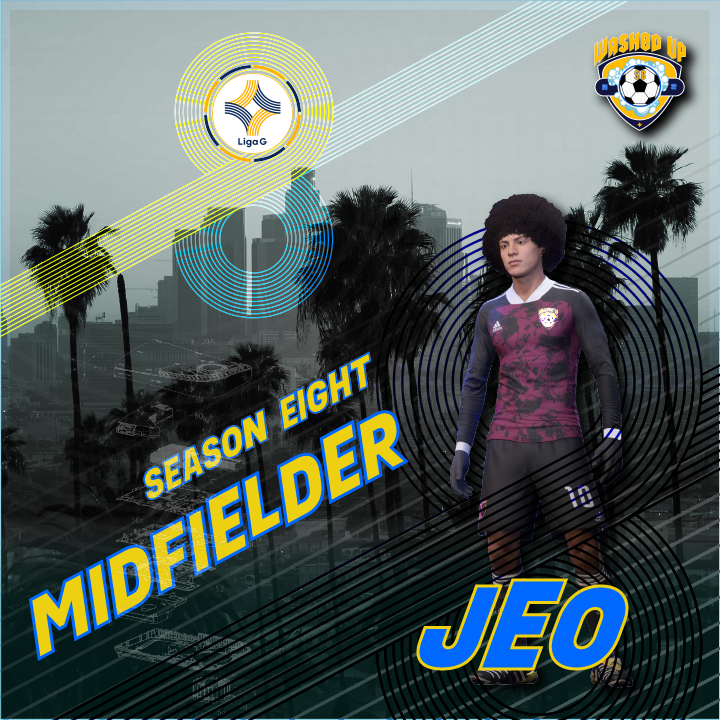 Liga_G96's tweet photo. Season 8 Midfielder of the Year: @WashedUp96SC's Jeo.

Jeo always tops the assist &amp; key pass charts for his teams, finding a way to produce goals where others couldn't. His team's success in the attack hinges upon finding Jeo in the right spots, at the right time.

Congrats Jeo! https://t.co/Jit7YsPYRu