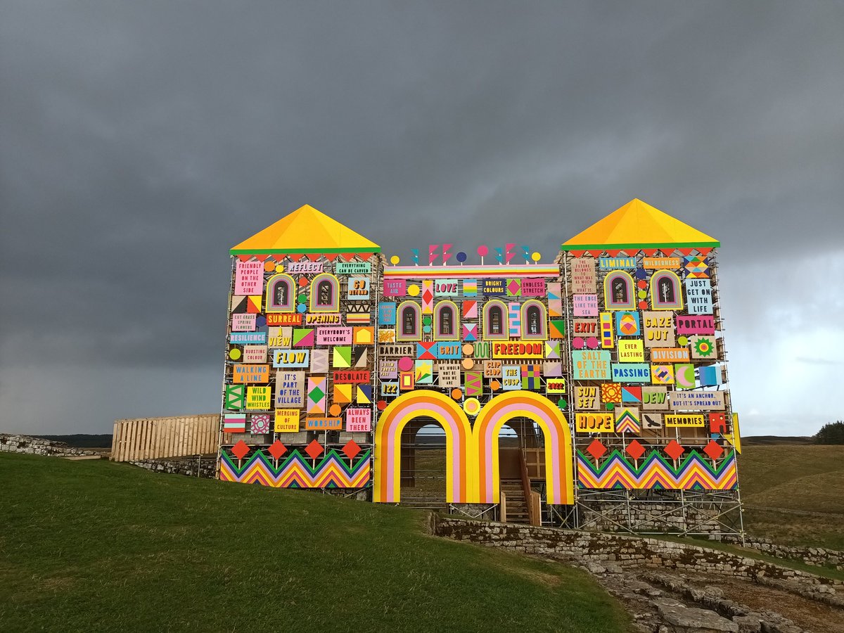 wallcurator's tweet photo. @EnglishHeritage Housesteads Fort will get a spotlight on @itvnews tonight during the weather slot, and impressively we had a whole range of weather in 15 mins! #HW1900 @MoragMyerscough https://t.co/ritobWCECq