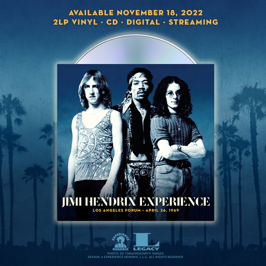 JimiHendrixShop's tweet photo. Legendary 1969 concert featuring “Purple Haze” and an incendiary 17-minute medley of "Voodoo Child (Slight Return)" and Cream's "Sunshine Of Your Love" will be available on November 18. https://t.co/KqZ53JdxDX #JimiHendrix #Hendrix #HendrixLA69 #Jimi #Jimi80 https://t.co/ZQh4jtt9Dq