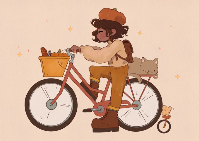 「bicycle brown hair」 illustration images(Latest)｜3pages