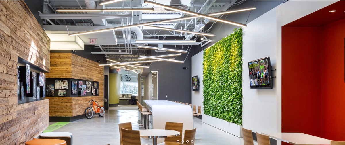 📍Cannondale Sports Unlimited, Norwalk Connecticut
👉The office features a 180 sq. ft. GSky Green Wall, providing better air quality and health & wellness benefits to employees

#biophilia #greenwalls #architecture #design