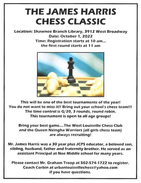 We are happy to host this event on Saturday! #education #chess #louisvilleky #kids #school