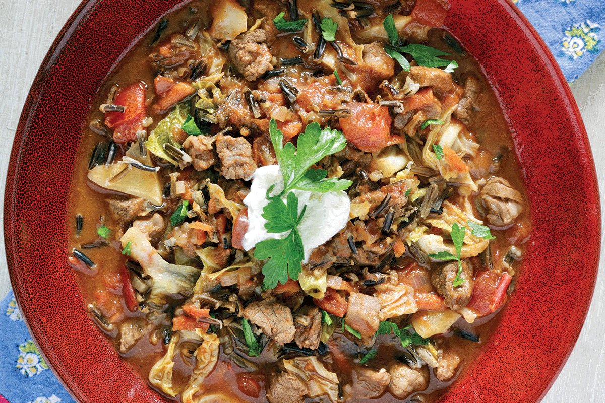 WildRiceCouncil's tweet photo. A great fall dish: Wild Rice Stuffed Cabbage Soup is a finalist recipe by @goodgriefcook - Lisa Keys, Kennett Square, PA, competing for our People's Choice award! See recipes & vote at https://t.co/VEqcgJ3sHy now! #wildricecontest #rusticfood #wildrice https://t.co/F5tMVBUE4q