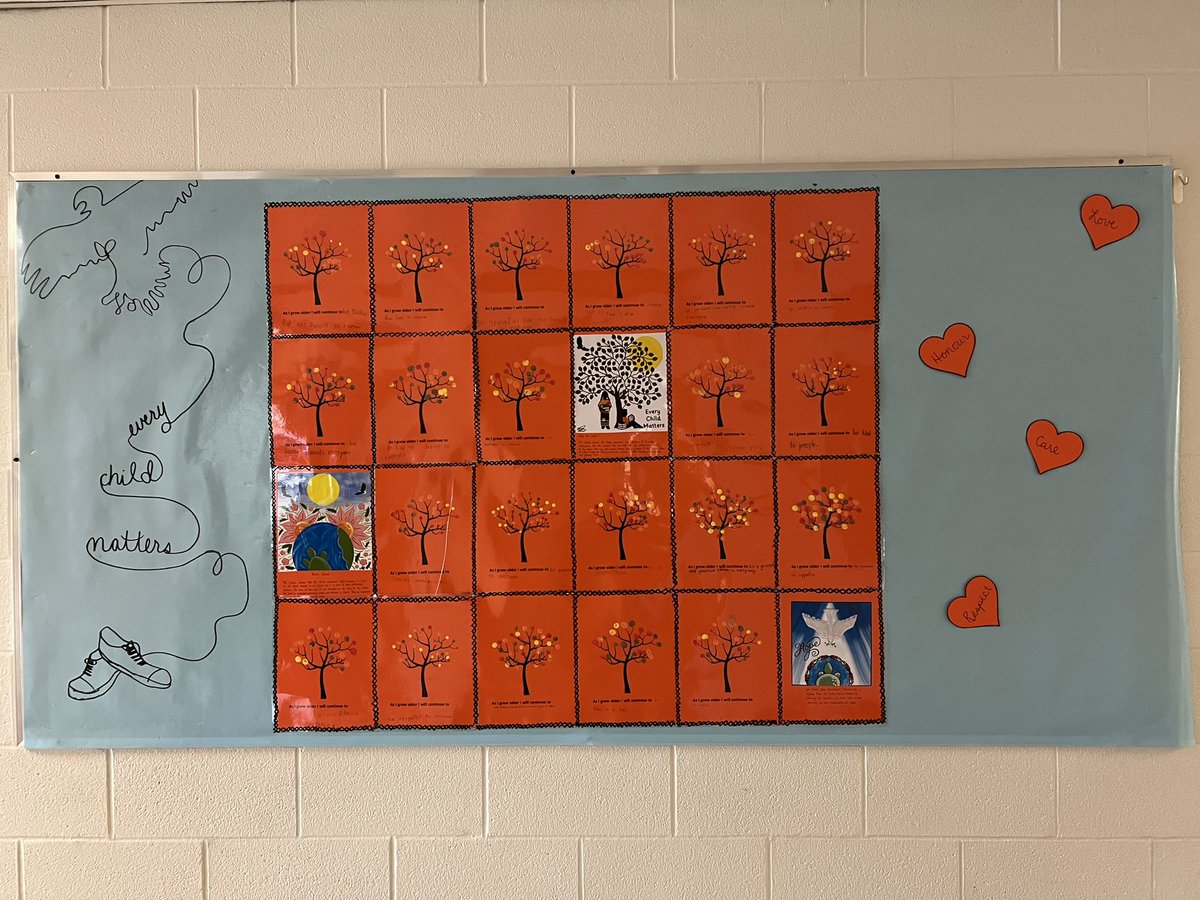 Inspired by the artwork and teachings shared with us by our friend May-Marie Boudreault (Raven) we created our own art piece commemorating National Day for Truth and Reconciliation on September 30th. 🧡<a href="/STMALACHYTCDSB1/">ST.MALACHY<a href="/TCDSB/">Toronto Catholic District School Board</a></a> @TCDSB
