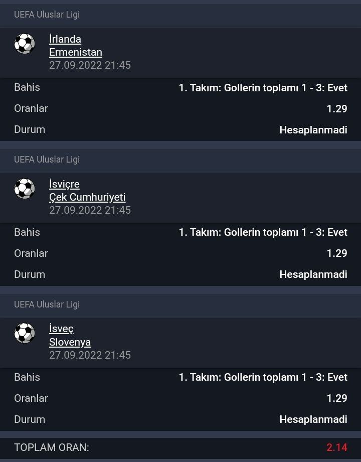 Elizm35's tweet photo. Takım 1-3 gol atar aldım. 2.14 güzel oran çıktı...İçeri alırsak 5 kişiye 1000 Tl... Bol şanslar...

👉 https://t.co/ioVdgHDDQu https://t.co/Q1HvNMb0Ck
