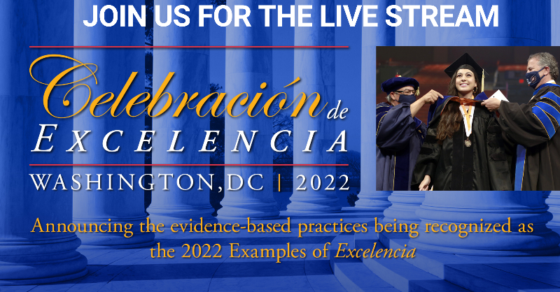 TheEDULedger's tweet photo. Join us this Thursday for an hour-long recognition event for Examples
of Excelencia, the only national data-driven initiative to recognize programs at the associate, baccalaureate, graduate, and community-based organization levels.
#LatinoStudentSuccess #GrowingExamples