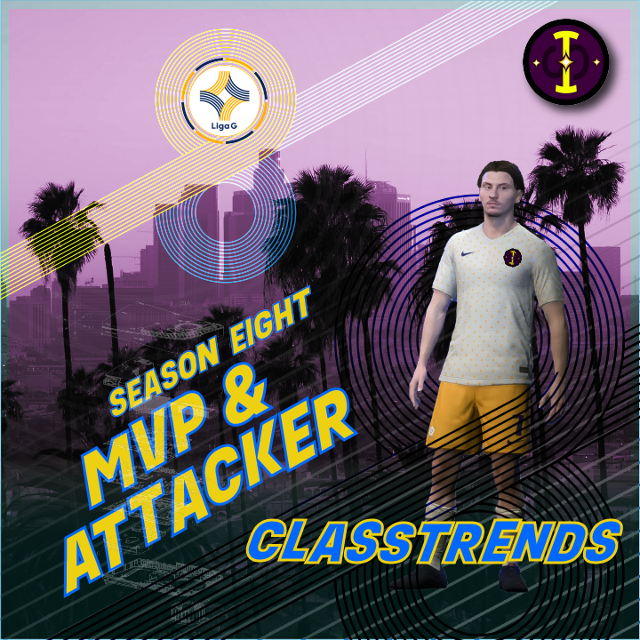 Liga_G96's tweet photo. Season 8 MVP &amp; Attacker of the Year: @ClassTrends 

The kid scores goals. With the highest output per game in the history of Liga G, he didn't let up this season. Trends has managed to score loads of goals on every team he's joined, or ran, and we don't see him stopping soon. https://t.co/uKIEhYyN87