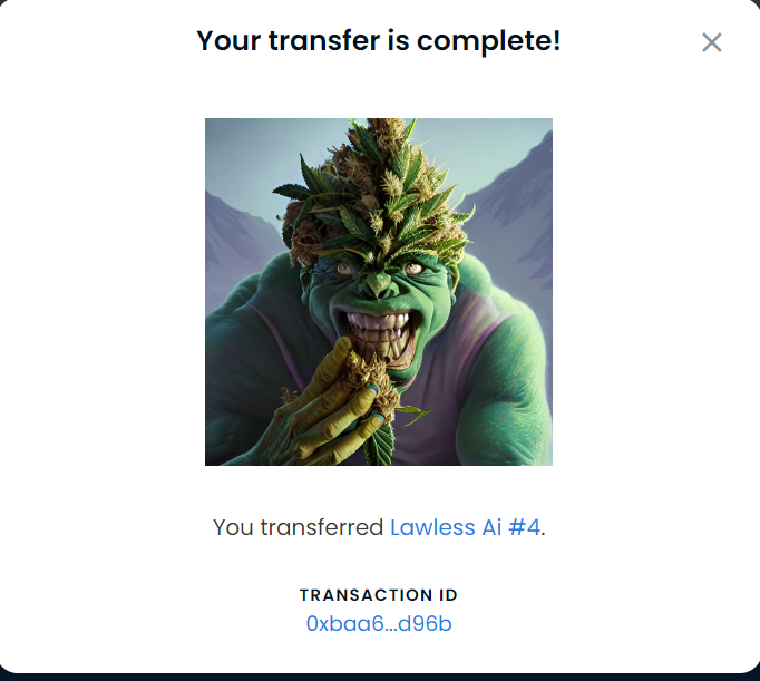 If you aren't breaking rules , Your not creating - Lawless🔥

4 of the 5 winners have reached out with wallet info and here is what they won , Congrats all 

We have another 5 NFT's  #nftgiveaway with 2 hrs left to go , just scroll the page to locate. 

#ArtLovers #WeedLovers #ai