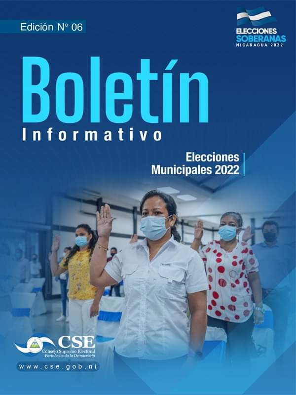 CSE publica lista definitiva de candidaturas a Elecciones Municipales en su 📰 Boletín Informativo N°6: Elecciones Municipales 2022 🇳🇮
➡️ bit.ly/3SCJZyT 
Facebook bit.ly/3Shd7f0 
Twitter ➡️ bit.ly/3DVyT 
Reacciona ❤️, comenta 💬 y comparte 
🔁

🔴⚫👌🏿