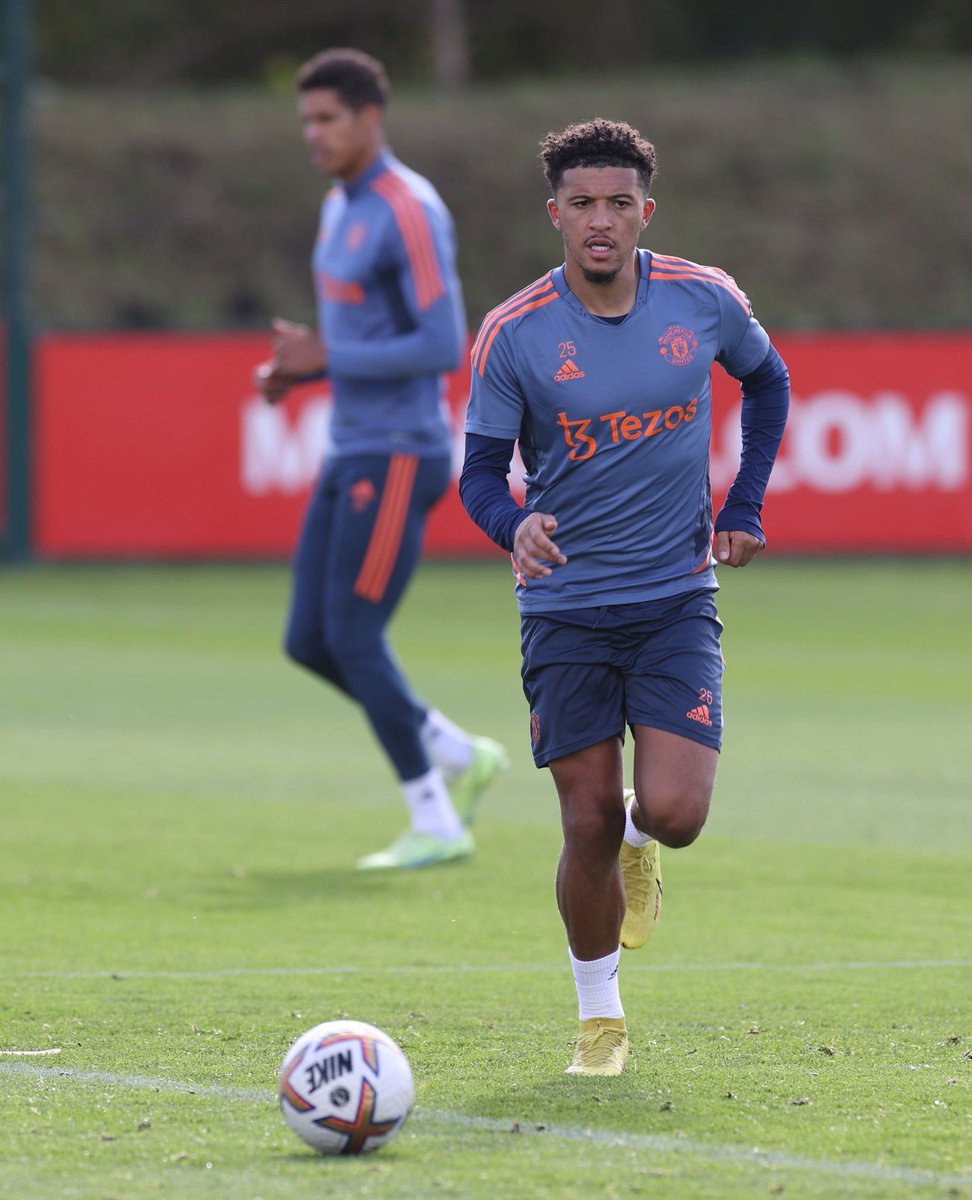 Varane and Sancho in training 🏃‍♂️🔴