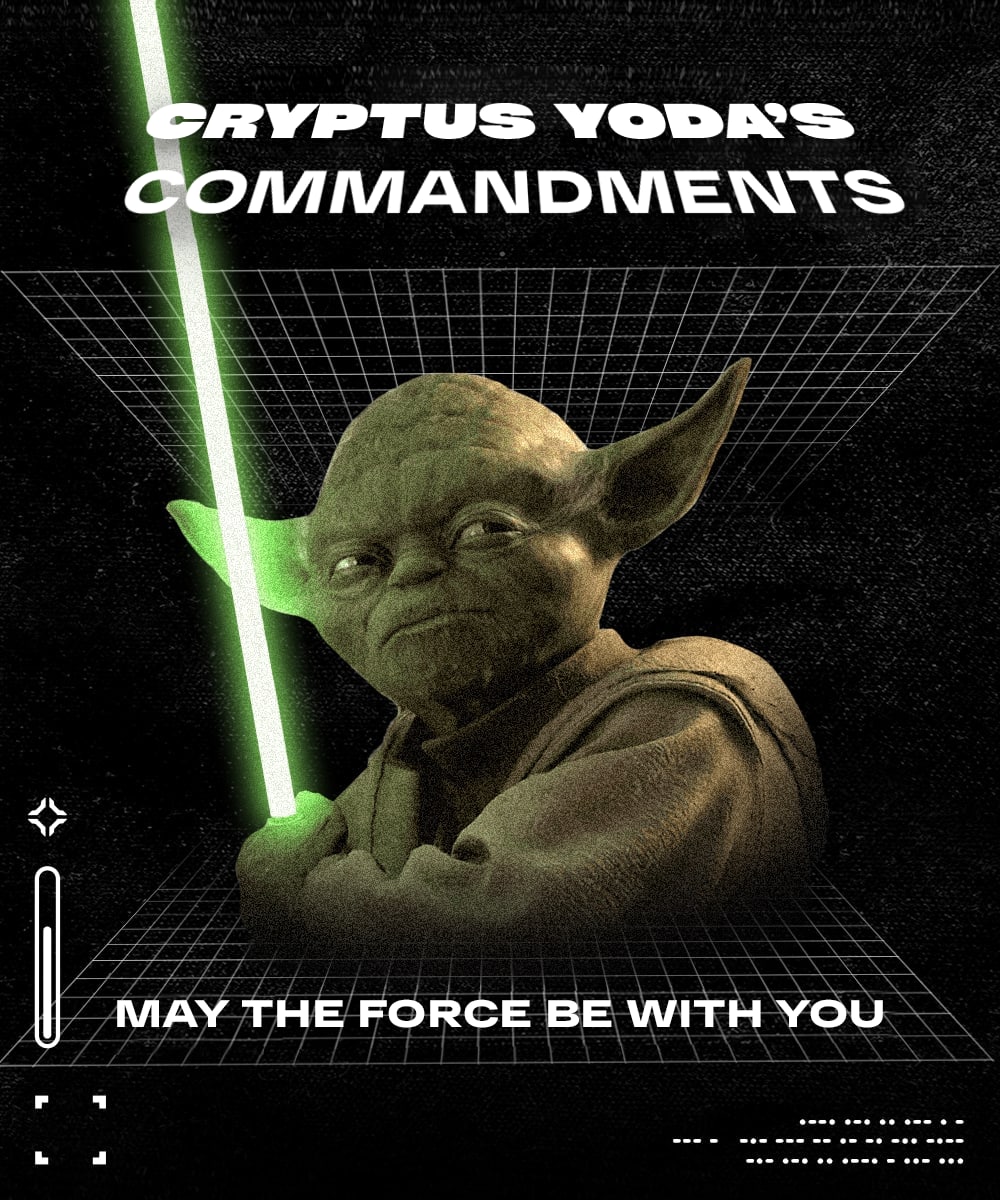 CryptusMedia's tweet photo. 🟢 Yoda master will not advise bad things

Was made especially for you this card set

And what type of smart moves may you suggest to Yoda, my friend? https://t.co/klgS5xKK9o