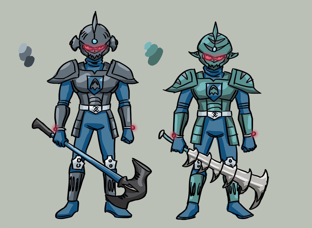 odicia's tweet photo. Lodon Selachian (on the left) and his son, Tiger, are high ranking Valharan soldiers who appear during the game's prologue sequence.
#odicia #rpgmaker #rpgmakermv #characterdesign #conceptart https://t.co/ypl5ExWw1L
