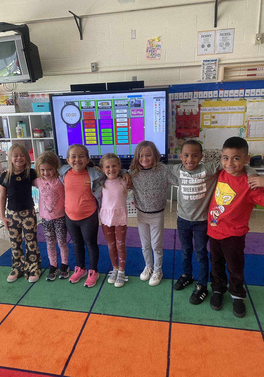 1stgradeMsWaugh's tweet photo. my peacekeepers and table leaders for the week ✨ always modeling respectful, responsible and peaceful behavior! grateful for these mini teachers 🥰 it takes a village! https://t.co/tDWioduclu