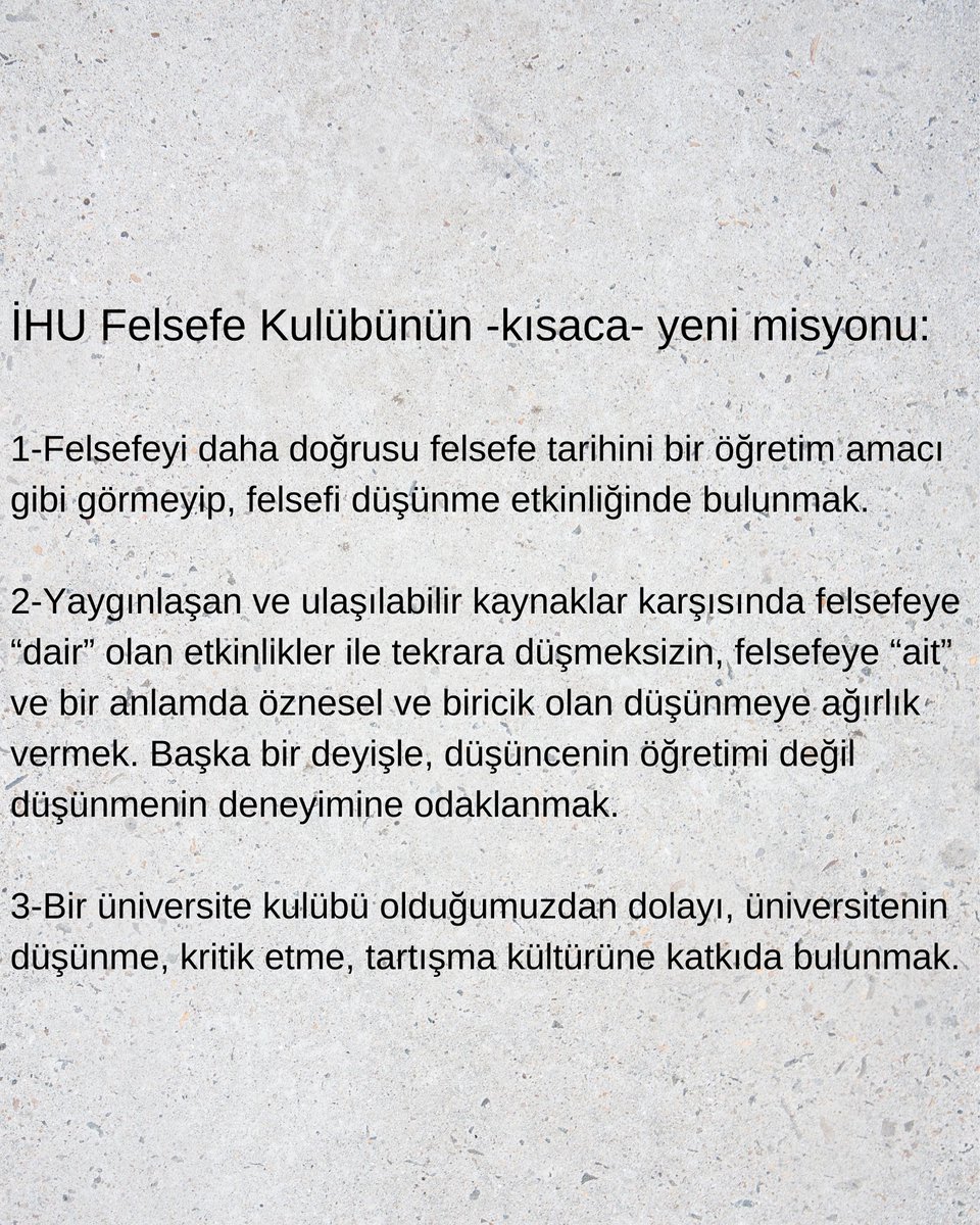 IHU Felsefe Kulübü (@ihufelsefe) on Twitter photo 