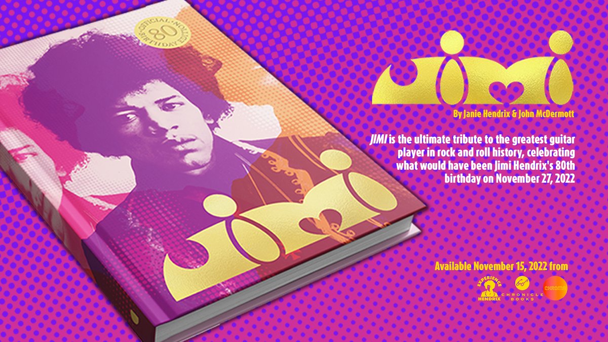 JimiHendrixShop's tweet photo. "JIMI" is the ultimate tribute to the greatest guitar player in rock history, celebrating what would have been #JimiHendrix's 80th birthday this November. New #book available November 15. 

Pre-Order:
https://t.co/9j0GI7IVpw

#JIMI80 #JIMI #publication #photos @ChronicleBooks https://t.co/CqVVtRM2Pu