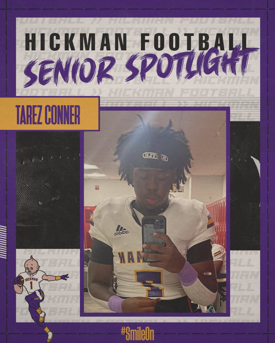 Cedric Alvis (@coachalvis) on Twitter photo .<a href="/Kewpiefootball/">Hickman Football</a> Senior Spotlight! RB <a href="/ConnerTarez/">Tarez conner</a> 1st year letterman, had a huge performance against Smith-Cotton! Keep it rolling 🚂🚂
#SmileOn .<a href="/Kewpiefootball/">Hickman Football</a> Senior Spotlight! RB <a href="/ConnerTarez/">Tarez conner</a> 1st year letterman, had a huge performance against Smith-Cotton! Keep it rolling 🚂🚂
#SmileOn