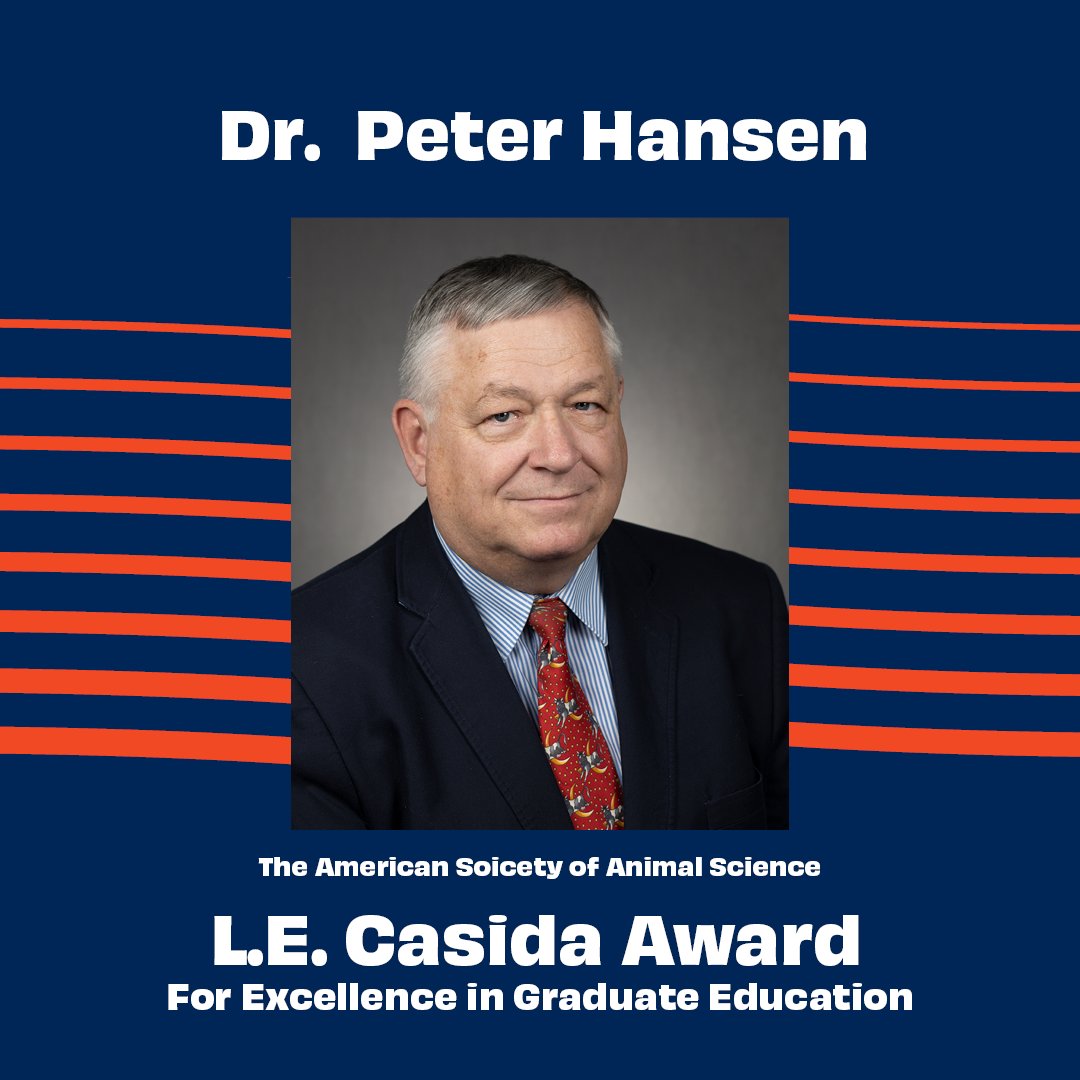 Dr. Peter Hansen, a Distinguished Professor in our department, received the L.E. Casida Award from the American Society of Animal Science. This award recognizes excellence in the education of graduate students in reproductive physiology.

Congratulation, Dr. Hansen!