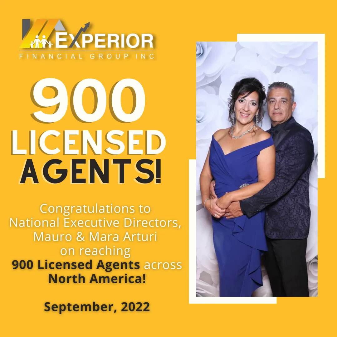 _Experior_'s tweet photo. Congratulations to Mauro and Mara Arturi on reaching 900 licensed agents in their agency! Amazing legacy being built! #roadto3000 #Gotthree? https://t.co/1y3BqGhs5x