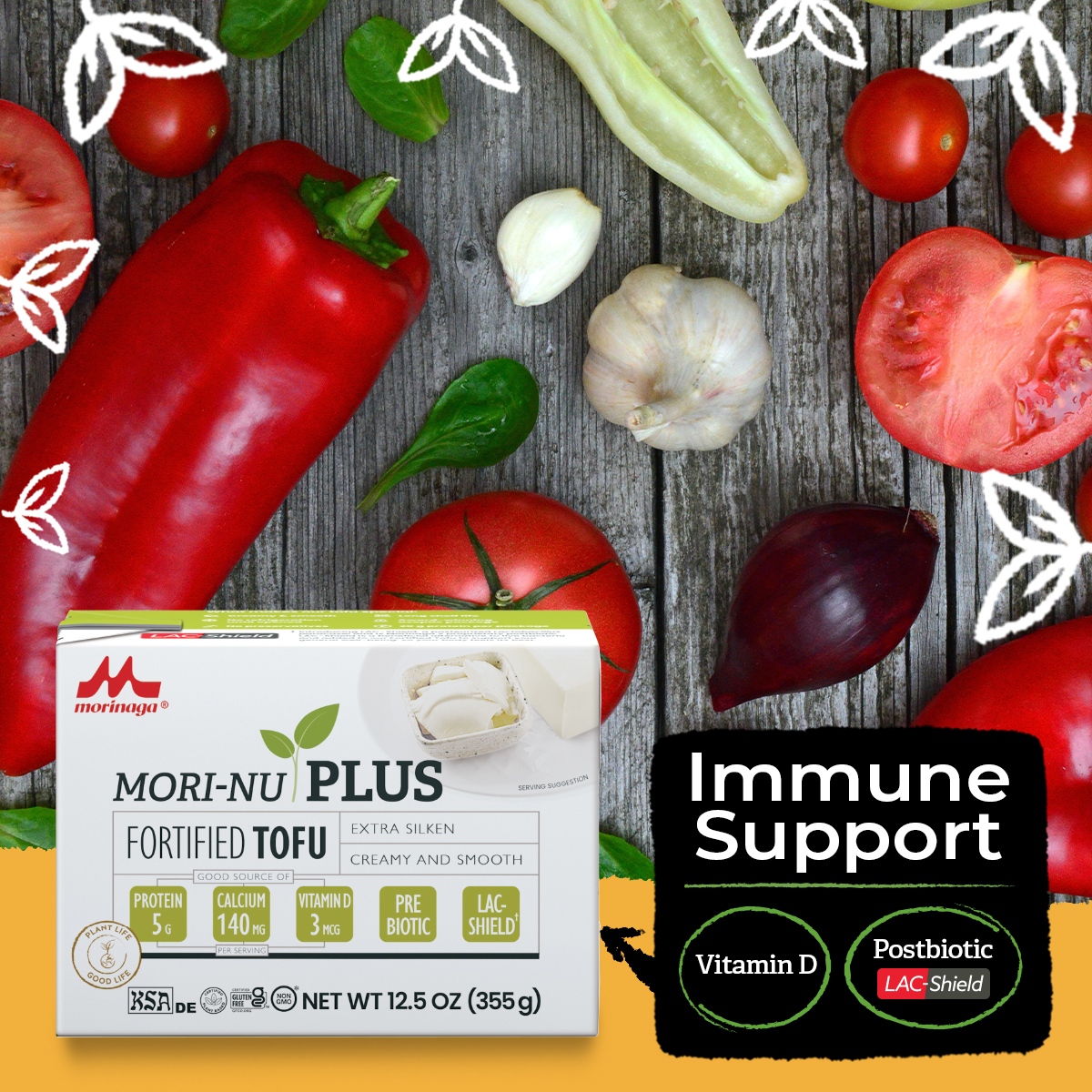 morinuplus's tweet photo. Mori-Nu Plus Fortified Tofu was developed by Morinaga with 100-plus years of science-based facts. With a nutritional boost from our proprietary #postbiotic LAC-Shield and a prebiotic, it is also a good source of protein, #vitaminD, &amp; calcium.

https://t.co/GbHsNqKrpo⁠ #nutrition https://t.co/yfiDvhCKfp