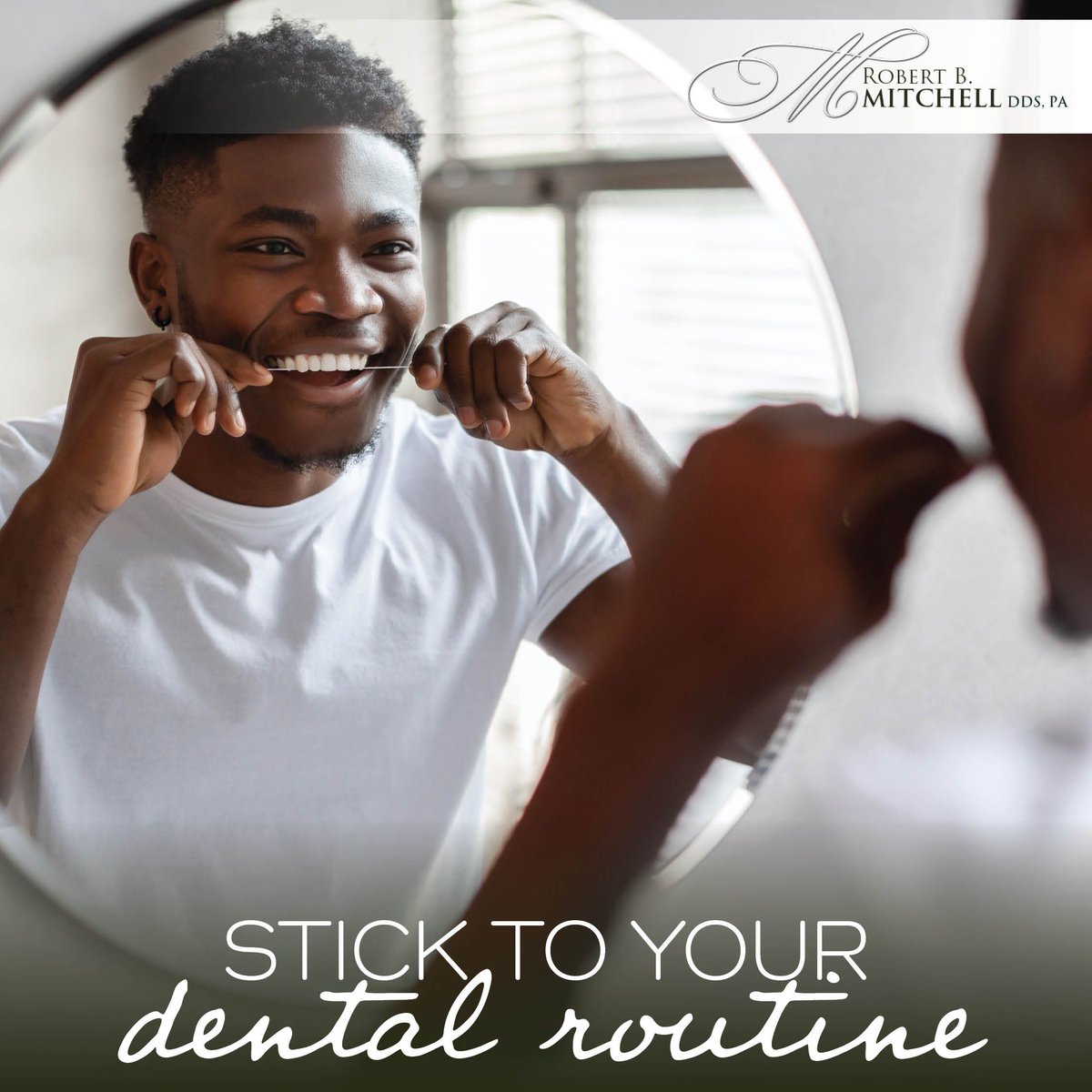 DrRMitchellDDS's tweet photo. A great way of practicing self-improvement is to stick to your dental routine. That includes brushing regularly and flossing consistently.
..
#cosmeticdentistry #dontforgettofloss #Dallascosmeticdentistry #dentistDallasTX #selfimprovement https://t.co/nMwZkGhFPi