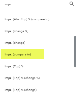 I don't think this is new at all, but first time I've used it. Ability to filter out Impr. (compare to) > 0 for a previous period to when measuring Period over Period differences. #PPCChat