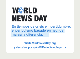 Hoy es el World News Day, iniciativa que reúne a medios del mundo bajo la consigna “El periodismo hace la diferencia”, destacando el valor de defenderlo. Participarán medios de todo el mundo, por invitación de <a href="/NewspaperWorld/">WAN-IFRA</a>. 
Seguí las historias en worldnewsday.org