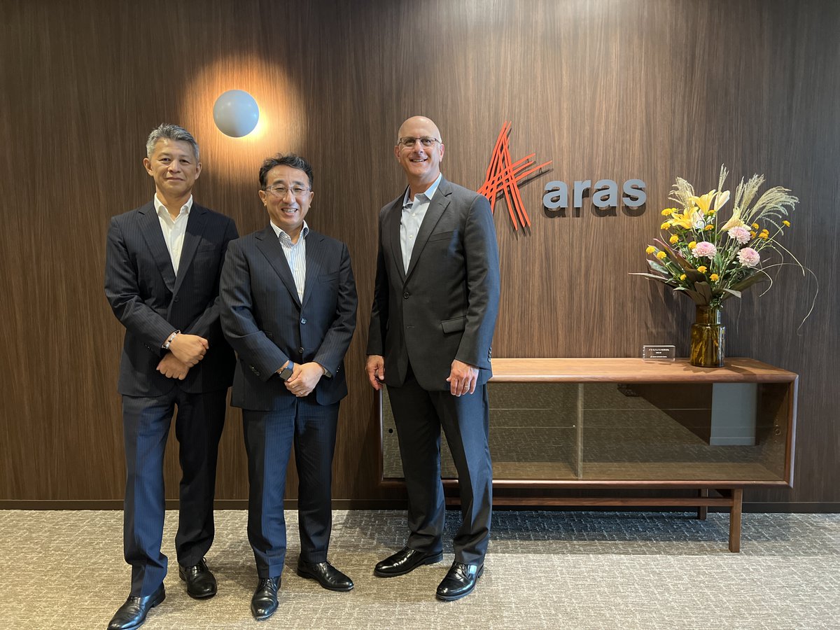 aras_plm's tweet photo. Our CEO recently traveled to Japan to meet with members of the Aras team.
While there, we announced a strategic licensing partnership with @AVEVAGroup, and Roque had the opportunity to speak with AVEVA’s leader in Japan.
https://t.co/7axzffAiOl #PLM #assetlifecyclemanagement https://t.co/ki9t47FF5A