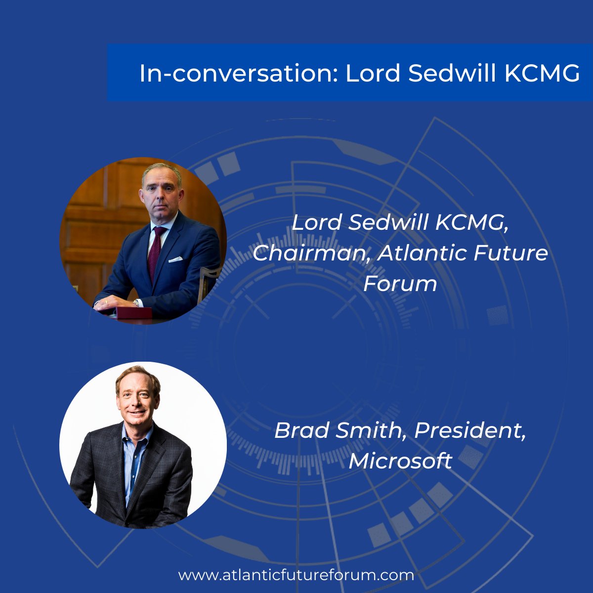 Our Chairman, Lord Sedwill, along with <a href="/BradSmi/">Brad Smith</a>, President of <a href="/Microsoft/">Microsoft</a> will be in conversation on day two of AFF'22.

We hope our delegates enjoy this combination of industry expertise and governmental knowledge.

Just one day until #AFF22 begins!