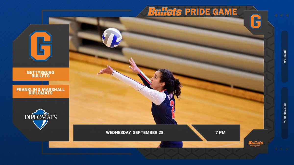 gburgbullets's tweet photo. Join Volleyball for their Bullets Pride Game tonight in Bream Gym against F&M! First serve is at 7 PM. πΆπ·#GoBullets #BulletsVB https://t.co/uWOpPWgPBG